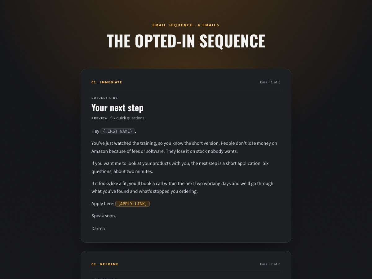 Opted-in sequence preview