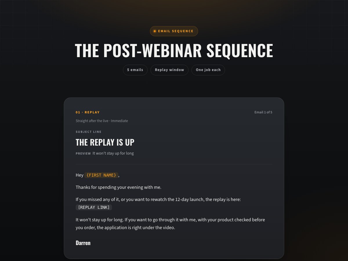Post-webinar preview