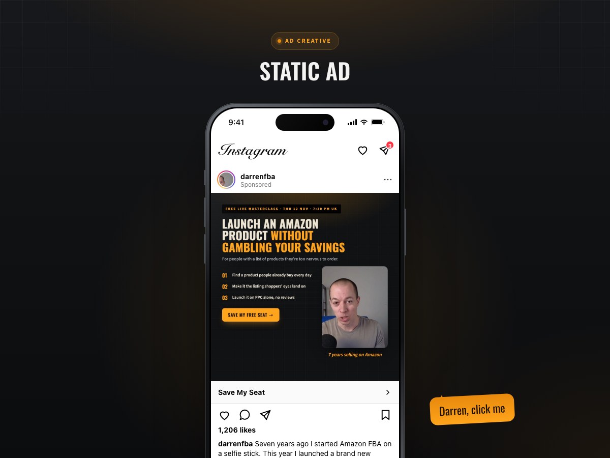 Static ad preview