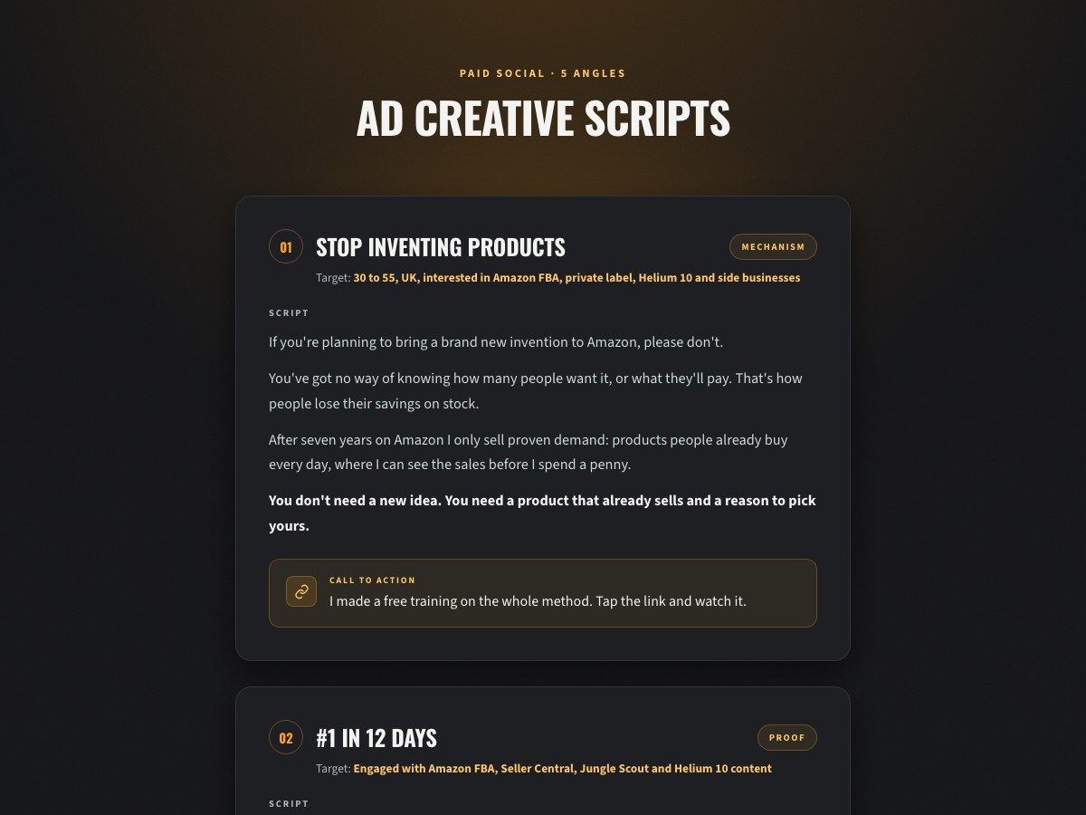 VSL ad scripts preview