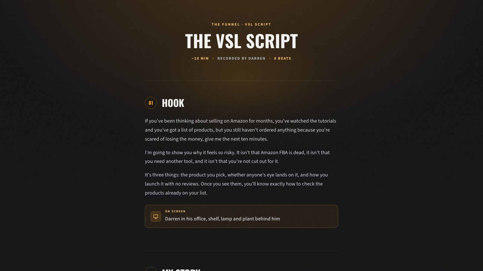 VSL script preview